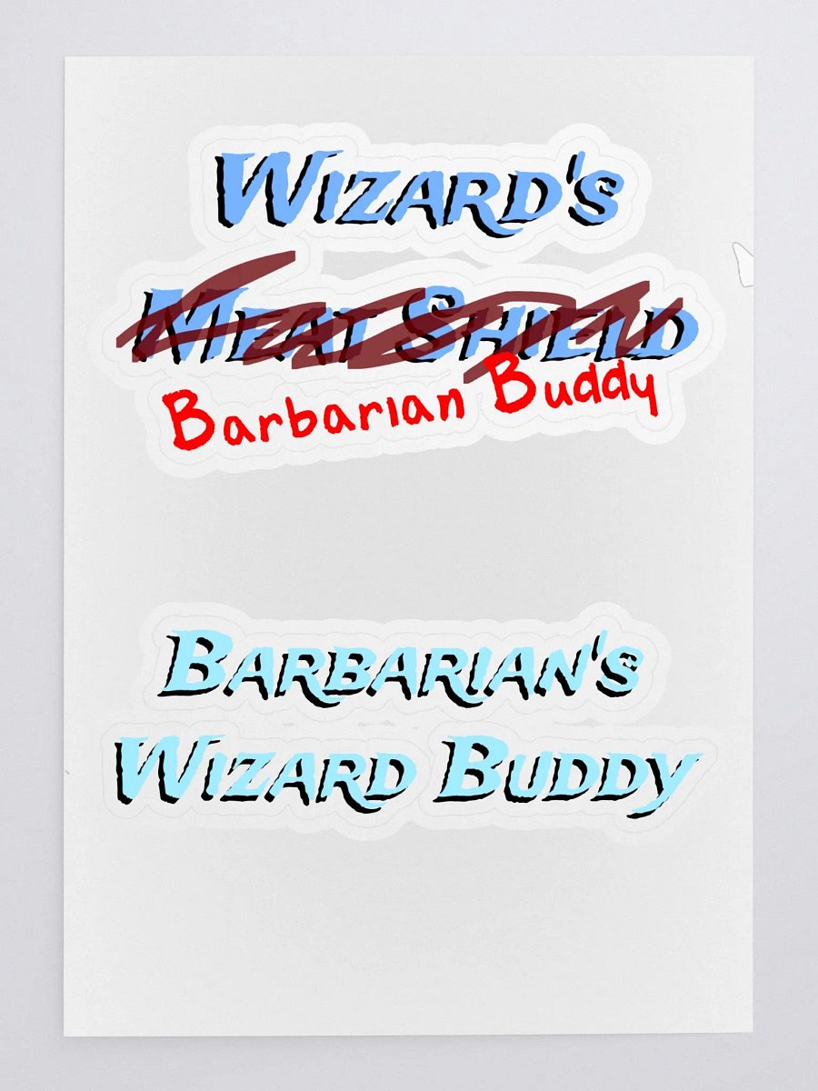 Barbarian's Wizard Buddy Sticker Sheet product image (3)