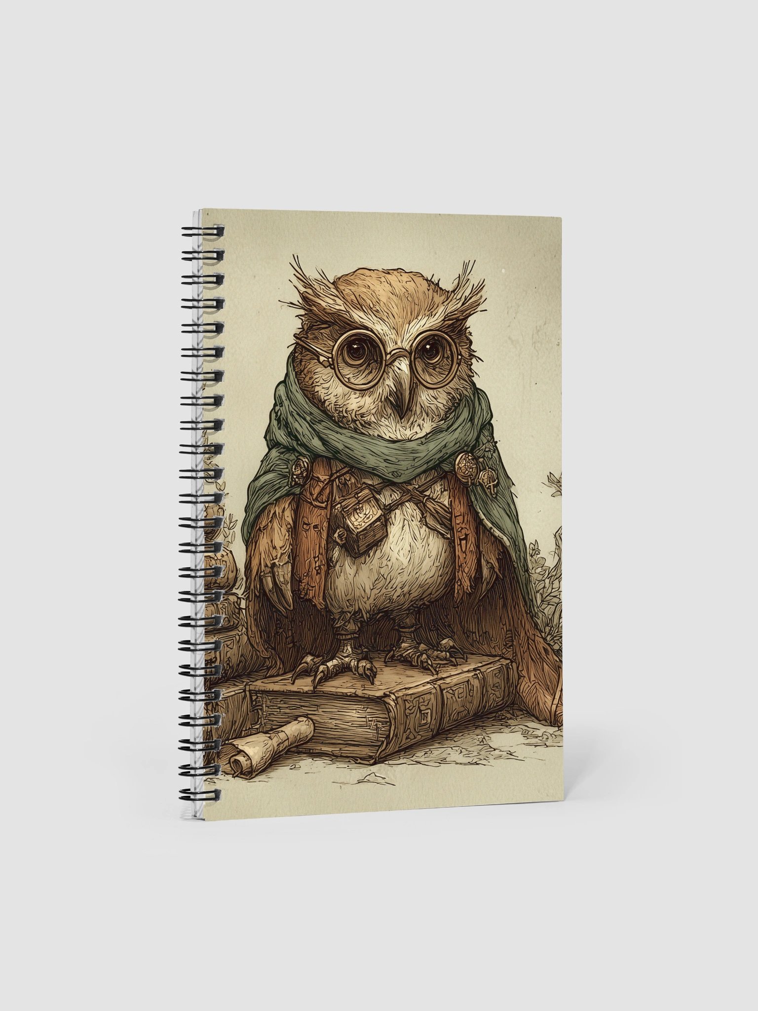 Archivist Owl Spiral Notebook product image (1)