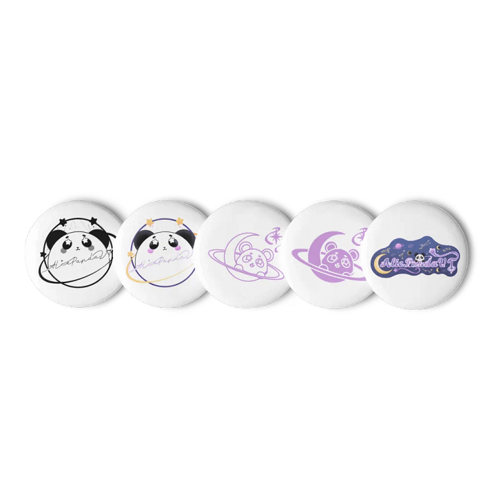 Glossy Set: 5 Pin Buttons Collection product image (1)