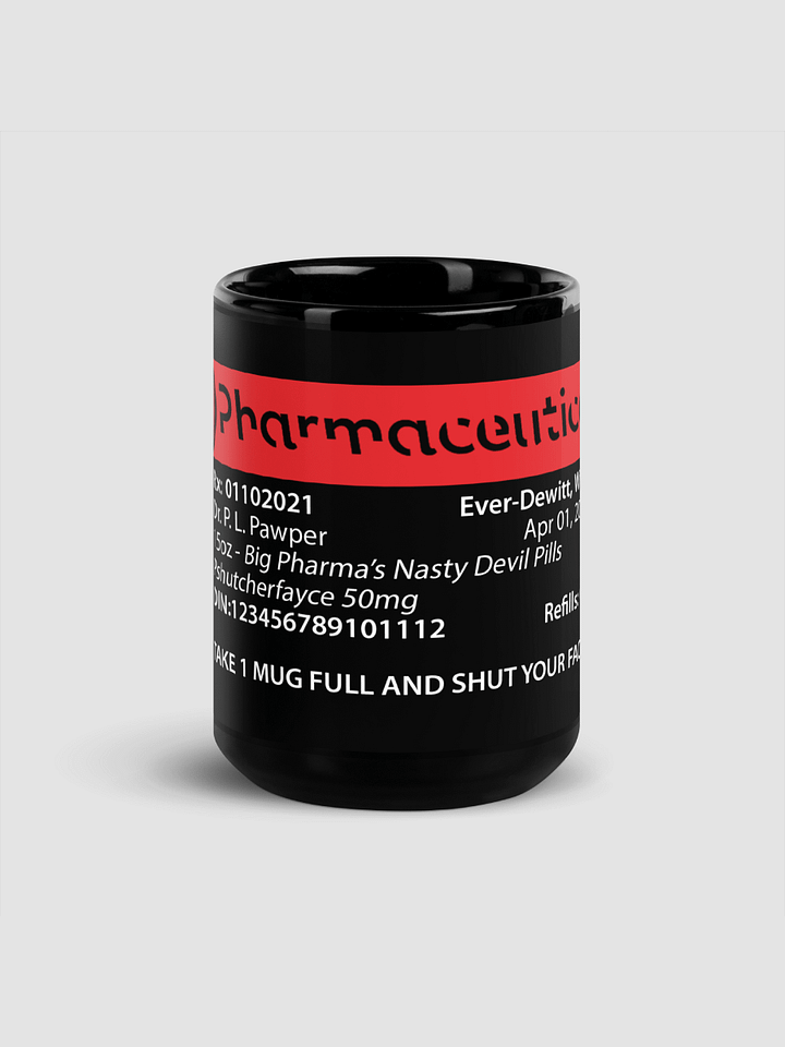 Big Pharma Black 15 oz Glossy Mug product image (1)