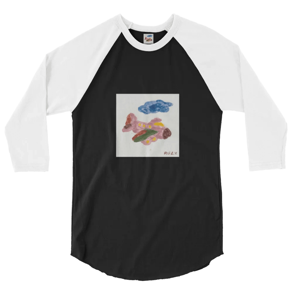 Kid Airplane (Tultex Fine Jersey Raglan Tee) product image (3)