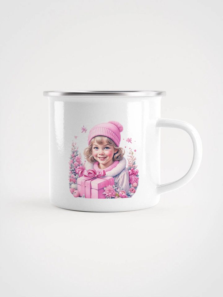 Vintage Little Girl in Pink Christmas product image (1)