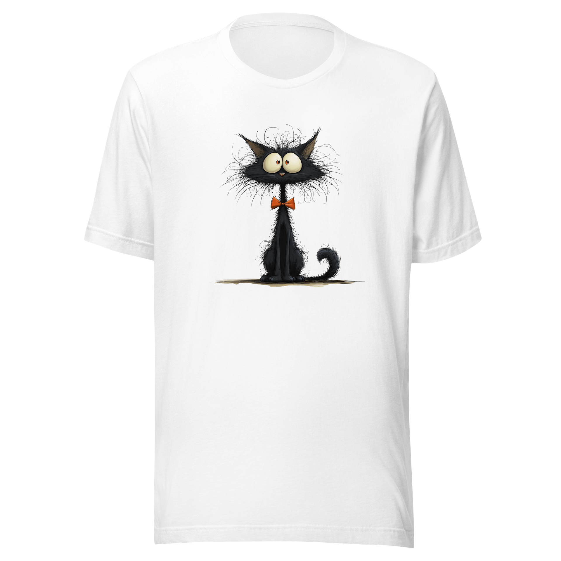 Funny Black Cat Eco T-Shirt | Unisex Sustainable Graphic Tee product image (7)