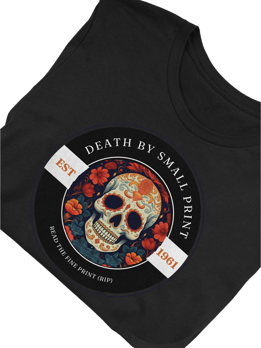 Death by Small Print - Read the Fine Print (RIP) Floral Graphic T-Shirt product image (5)