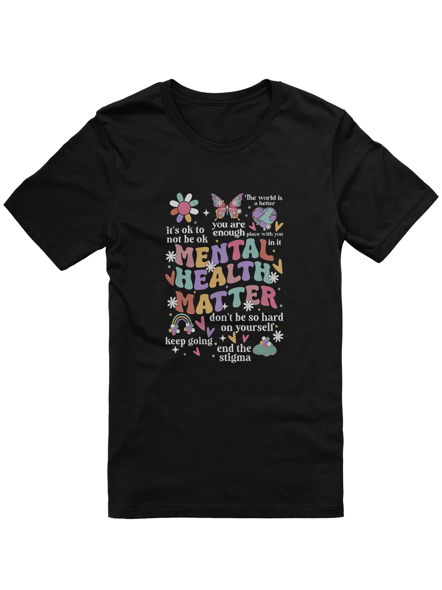 Mental Health Matter – Affirmations for Self-Compassion Mental Health Awareness T-Shirt product image (1)