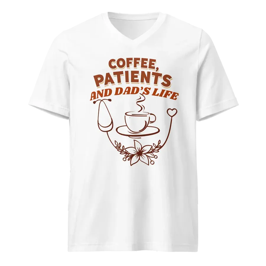 Dad's Life Coffee Cup V-Neck Tee product image (1)