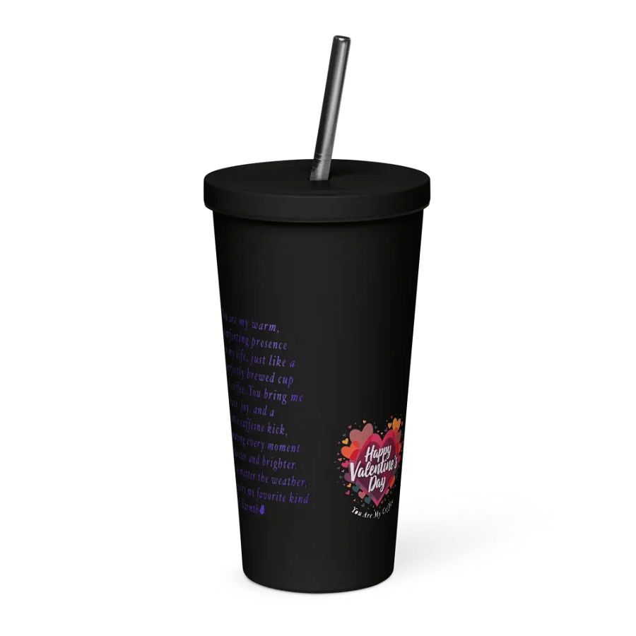 Cupid’s Cold Cup, Sips of Romance, Valentine’s Drinkware, Love on the Go, Sweetheart Straw Cup product image (4)