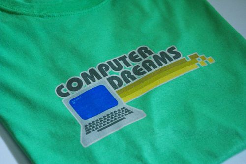 Computer Dreams on Kiwi green. The best green. #t-shirt #retrocomputer