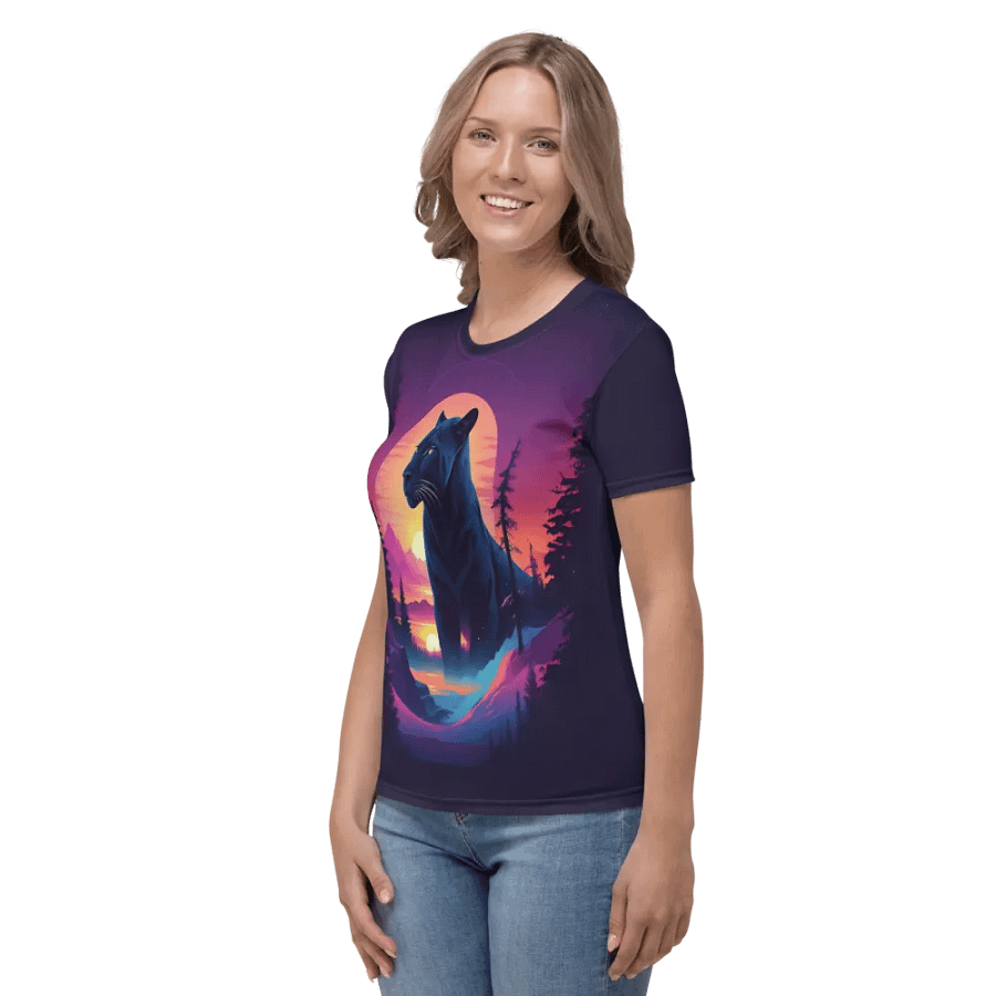 Cougar Panther Sunset All Over Print T-shirt product image (5)