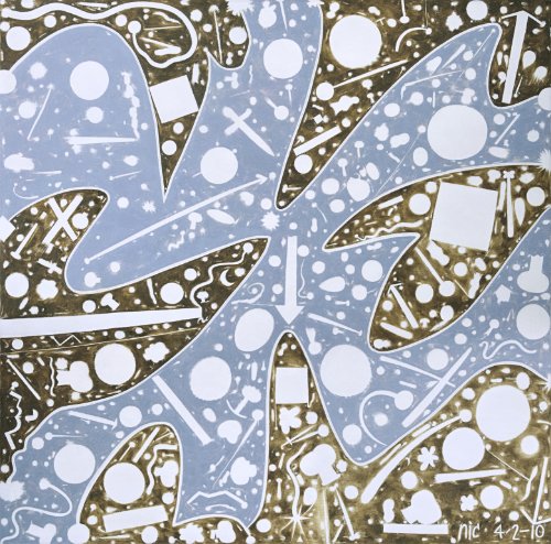 Cartoon Clock (2010) on Canvas (36" x 36") product image (1)