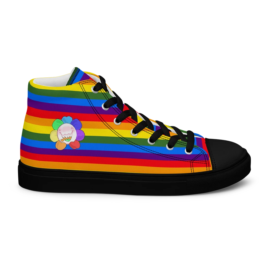 Rainbow and Black Flower Sneakers product image (29)