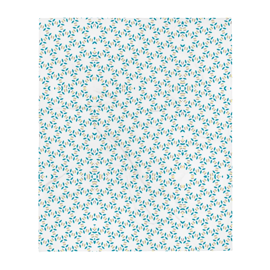 Harmony Hues Throw: Teal, White & Yellow product image (11)
