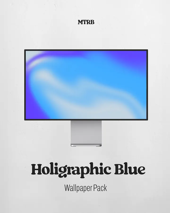 Holographic Blue Wallpaper Pack product image (1)