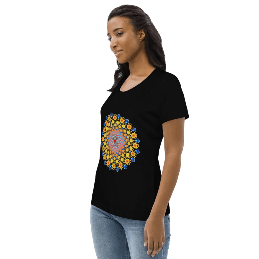 Orange Sunflower Mandala Eco T-Shirt product image (3)