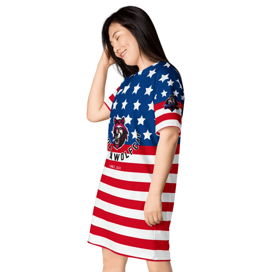 MOMMAWOLFCAT All-Over Print T-Shirt Dress product image (4)