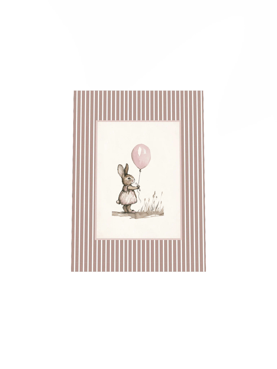 Vintage Pink Bunny Nursery Print product image (5)