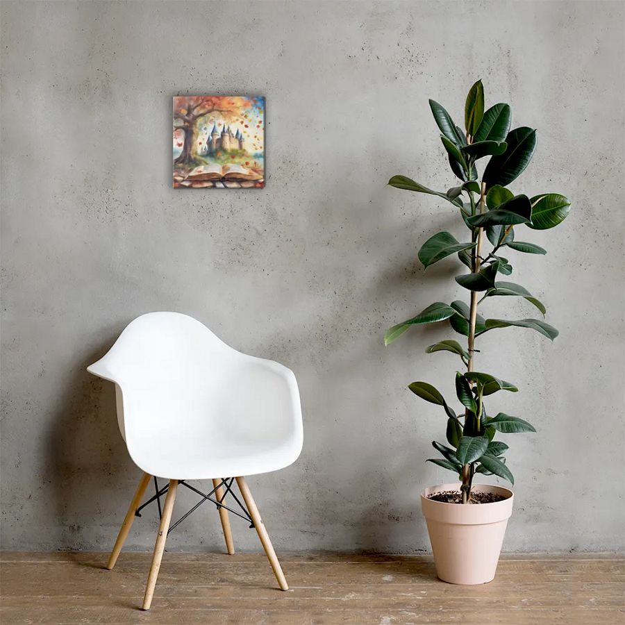 Open Book And Castle Watercolour Wall Art product image (5)