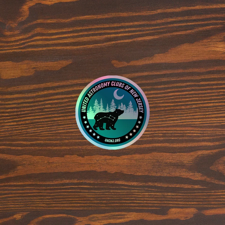 Shiny Round Sticker - Bear and Moon product image (5)