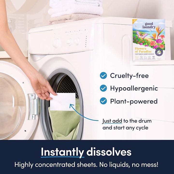Detergent Sheets - Lavender Scented (60 Loads) - Eco-Friendly Laundry Detergent Sheets, Hypoallergenic, No Plastic Jugs or Waste product image (2)