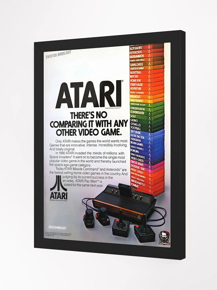 Atari 2600 Framed Retro Advertisment Poster from 1981 of A Retro Video Computer System: Size 12" x 16" product image (1)