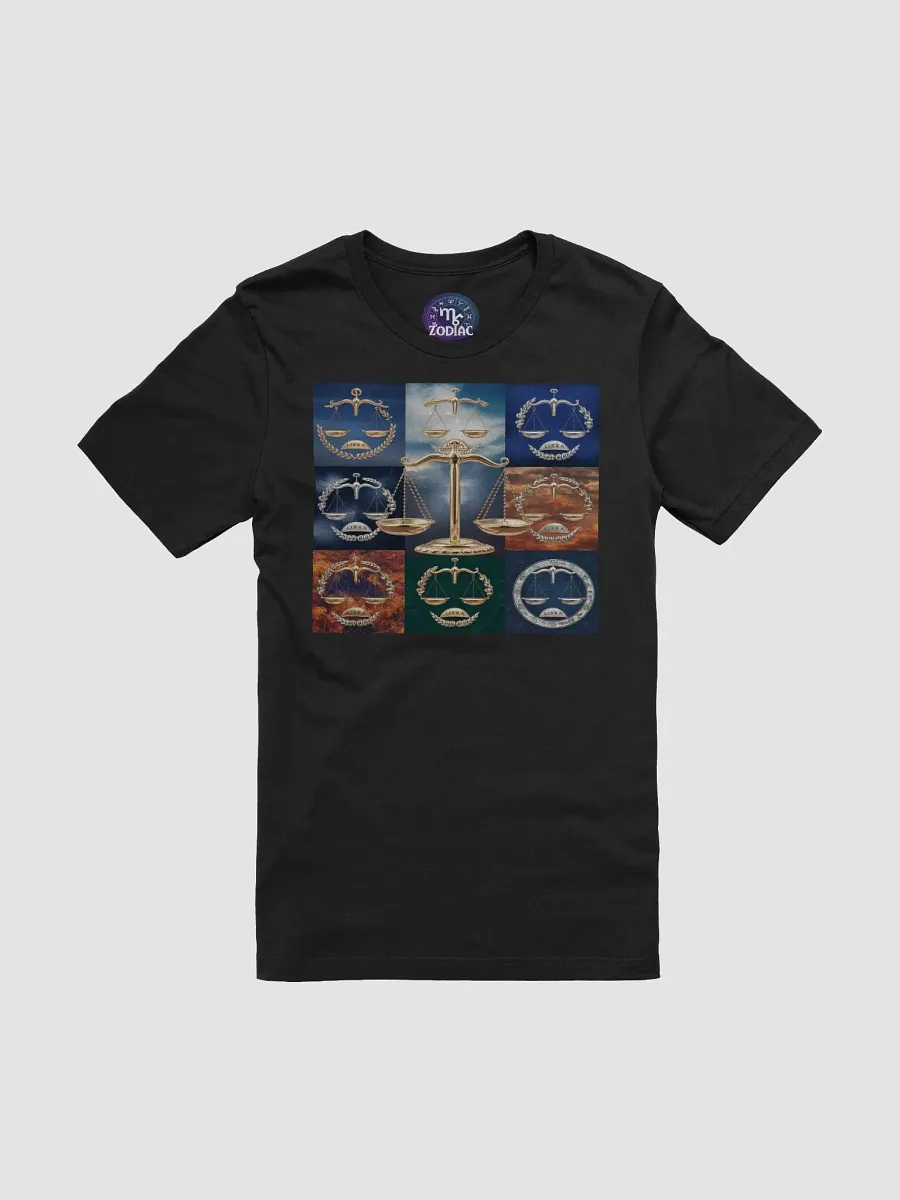 Unisex Libra Zodiac T-Shirt - Exclusive Scales Collage Design product image (3)