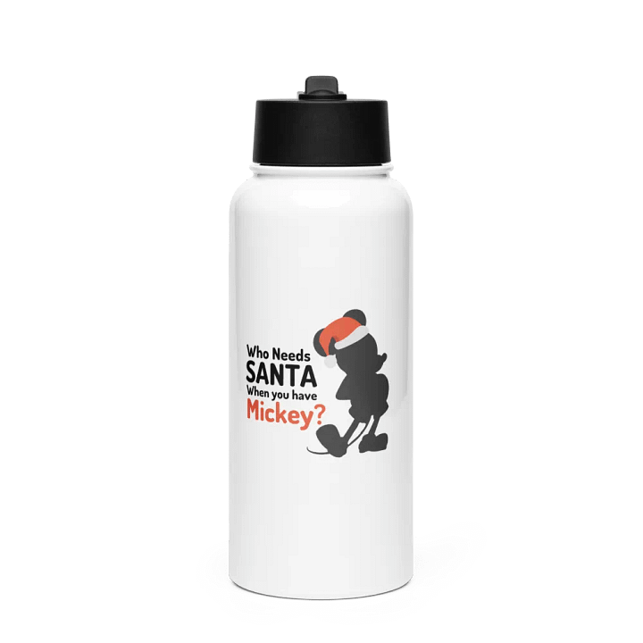 Mickey Mouse Santa Stainless Water Bottle with Straw product image (1)