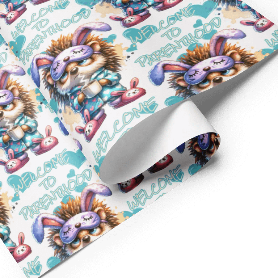 New Parents Funny Gift Wrapping Paper 3 Sheet Set Welcome To Parenthood #2 product image (4)