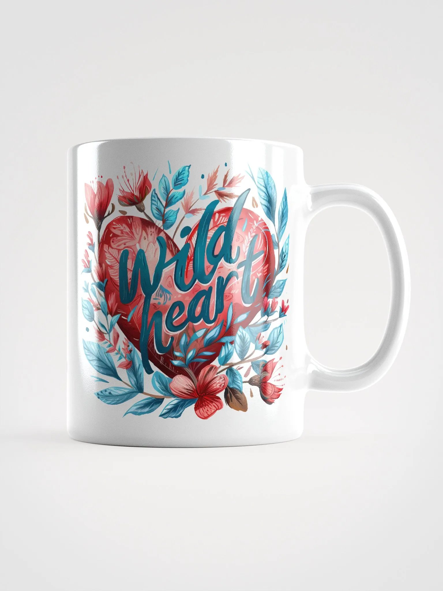 Wild Heart White Glossy Mug product image (1)