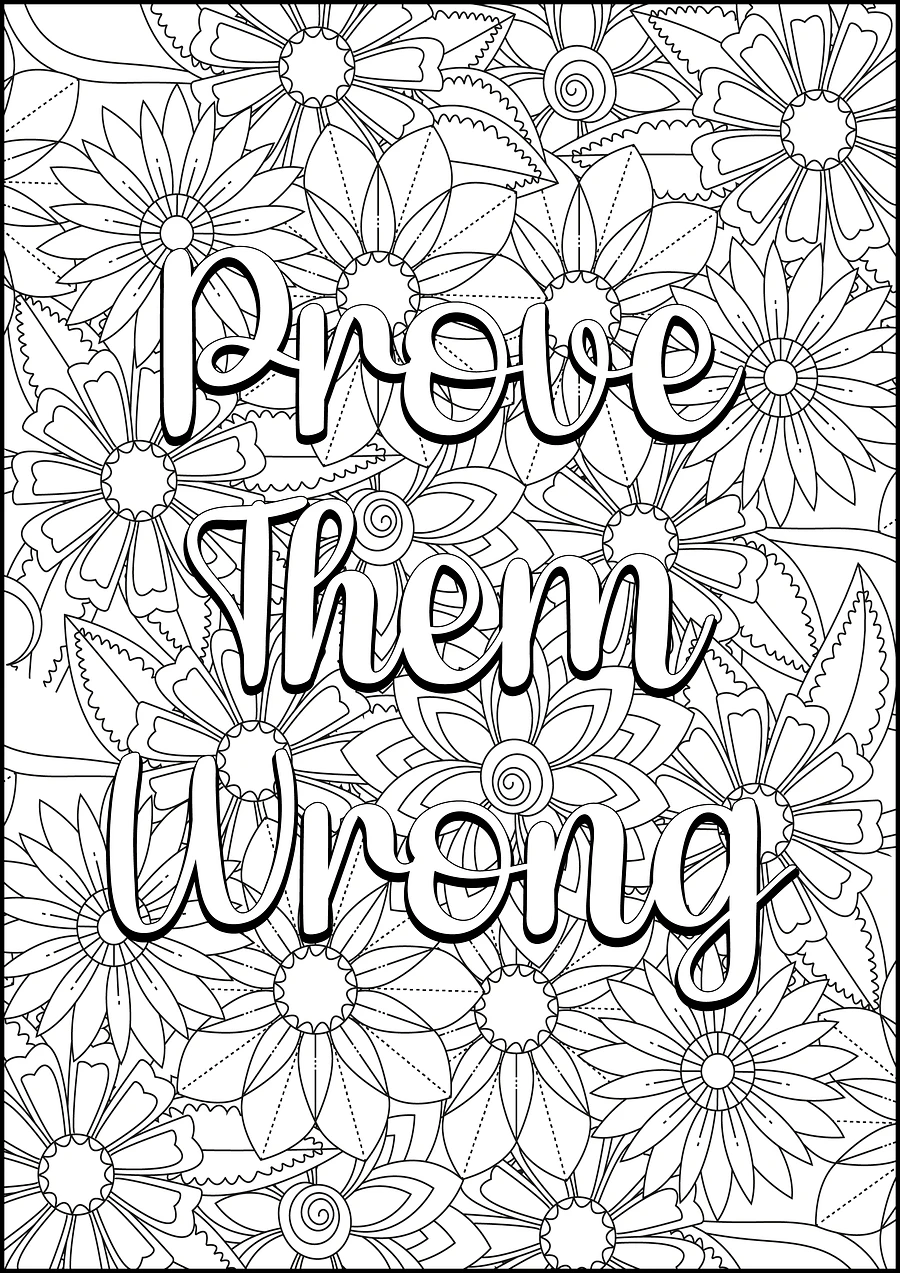 Positively Flowers Coloring Book Pages for Adults & Teens | Relaxation | Adult Flower Coloring Pages | Gift Idea for Mom | product image (4)
