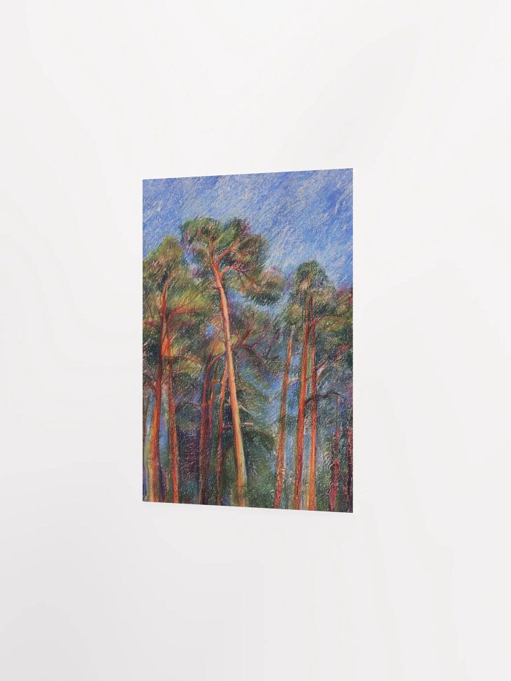 Impressionist Forest Matte Poster - Evening Pines product image (5)