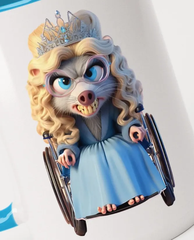 ''Cindy-Rella The Possum'' Ceramic Mug with Color Inside product image (2)