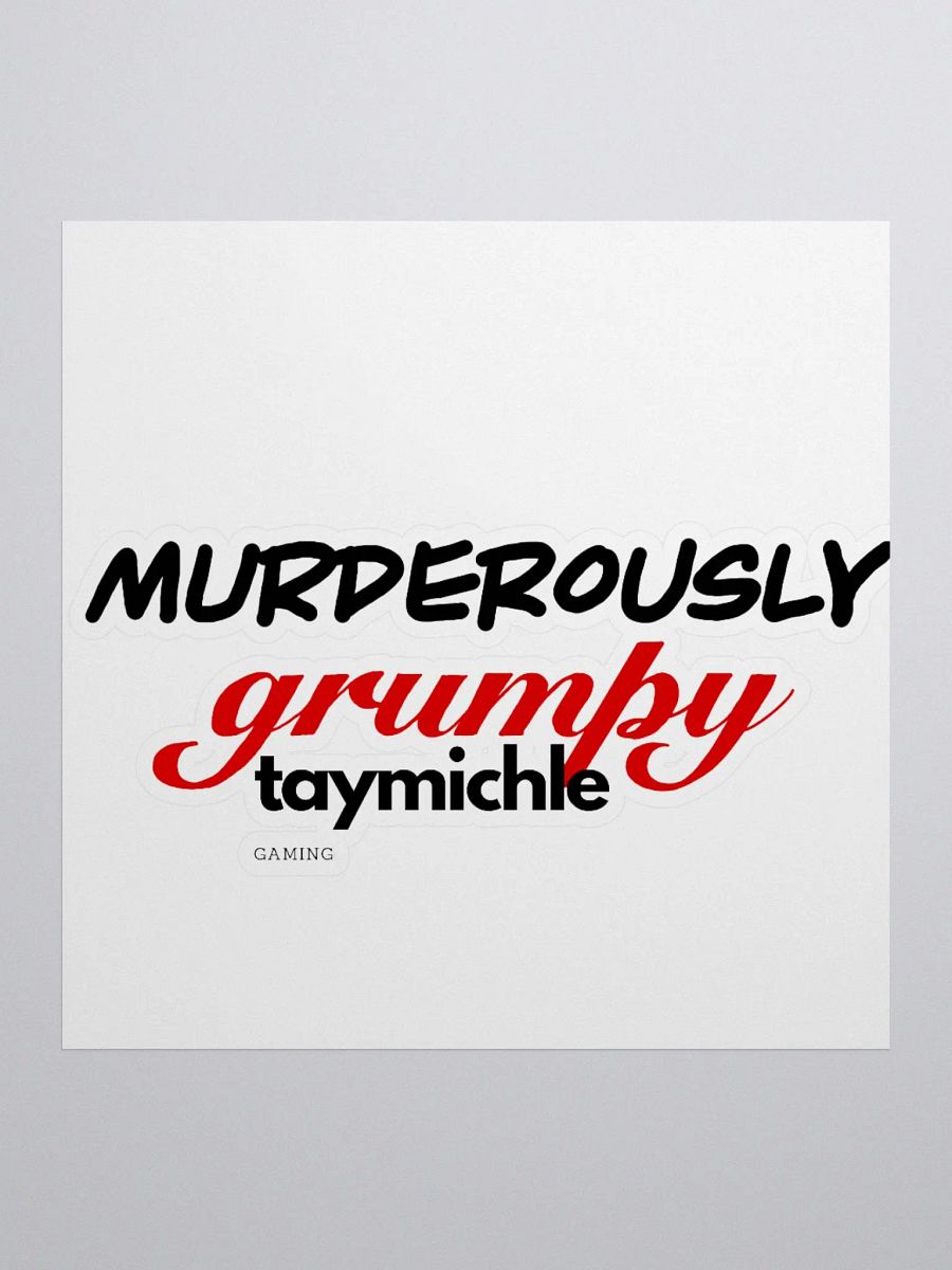 Grumpy Sticker - RED product image (1)