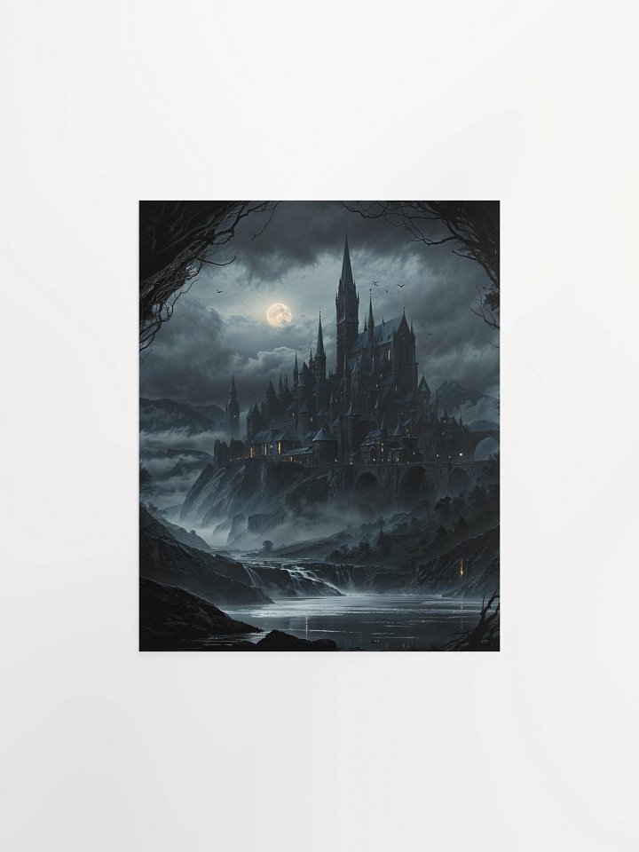 Moonrise Over Eldergloom Keep Matte Poster product image (3)