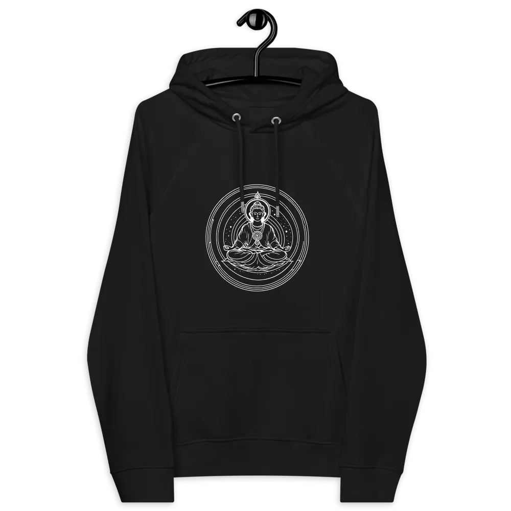 [Meditation 3 - White] - Unisex Eco Raglan Hoodie product image (9)