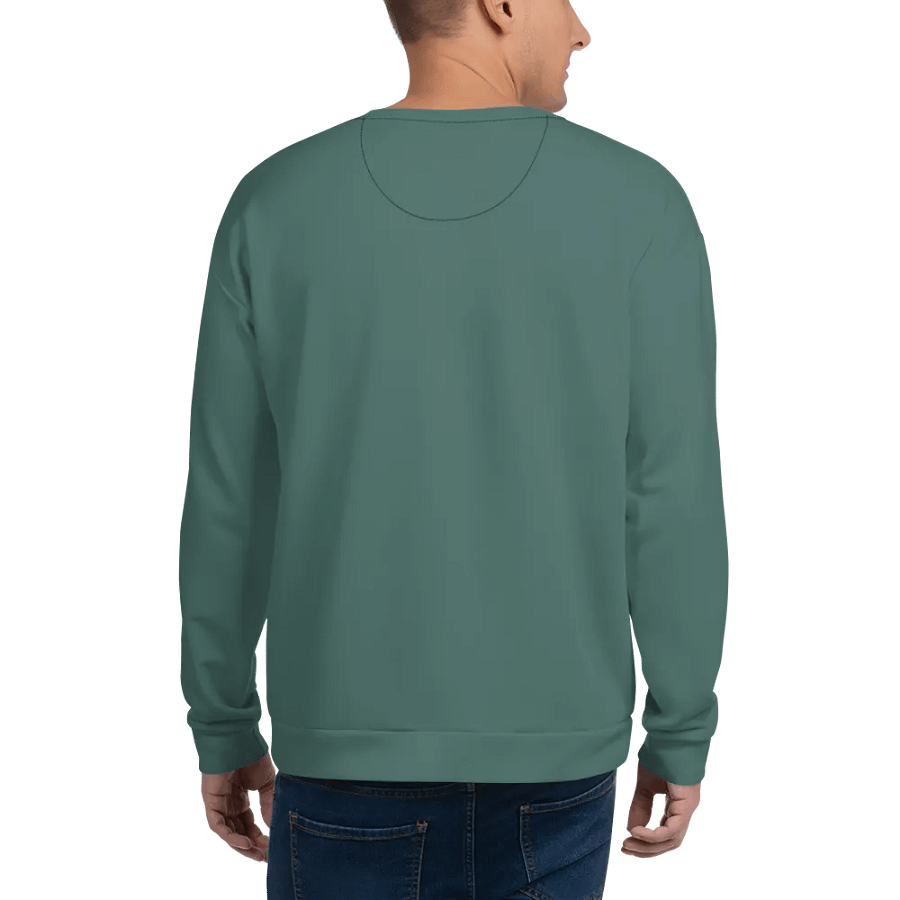 Plain Medium Dark Green Soft Summer Unisex Recycled Polyester Heavyweight Premium Sweatshirt by Treasure Pie product image (7)