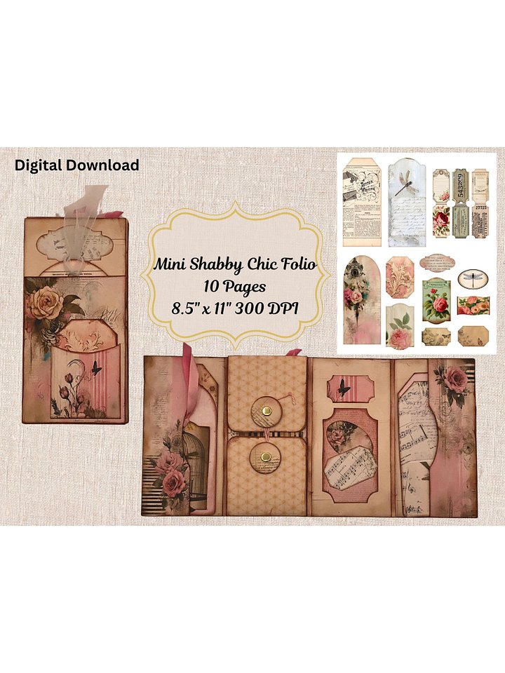 Mini Shabby Chic Vintage Inspired Junk Journal product image (1)