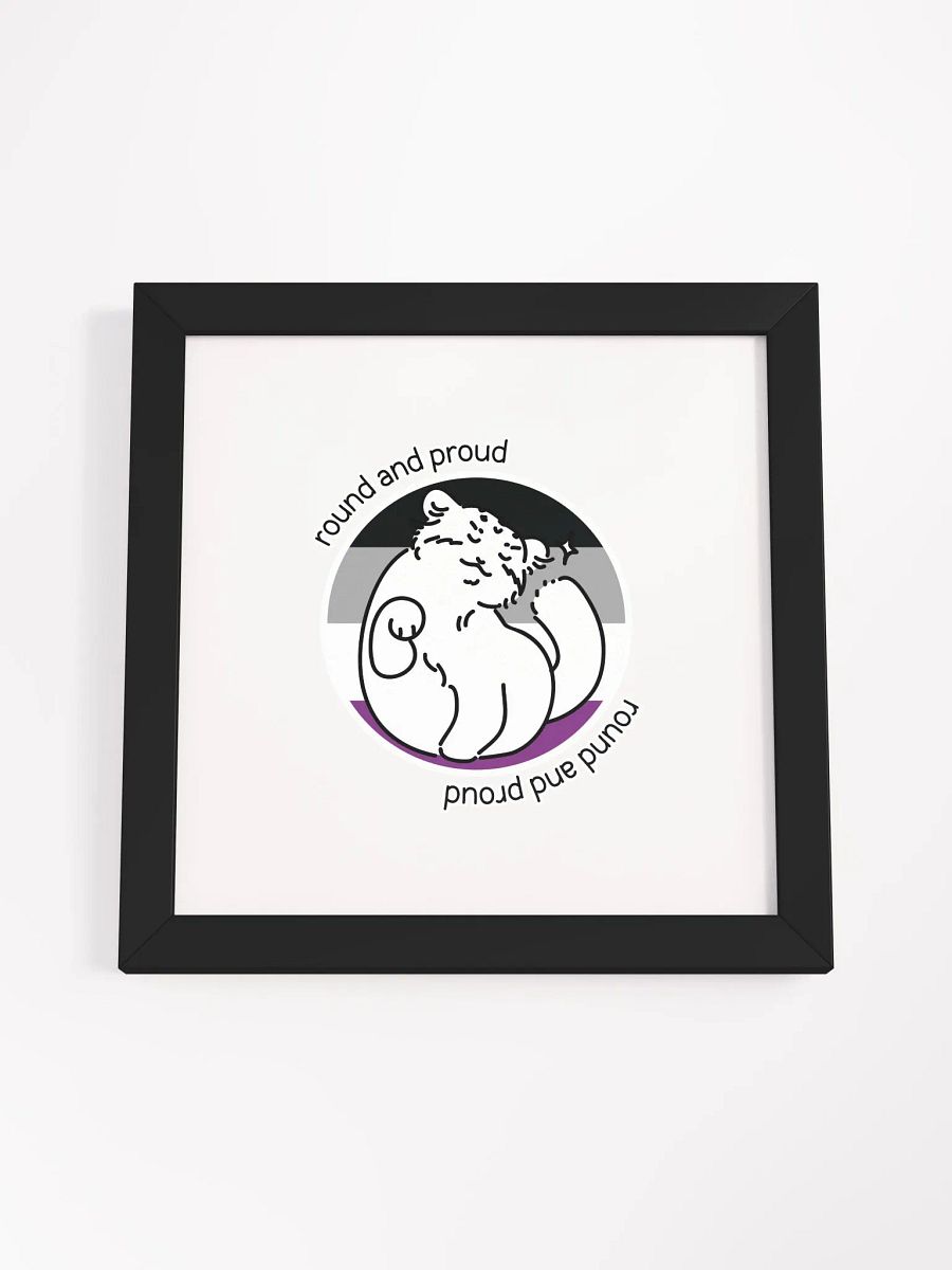 Round and Proud Manul Asexual Version - Framed Print product image (11)