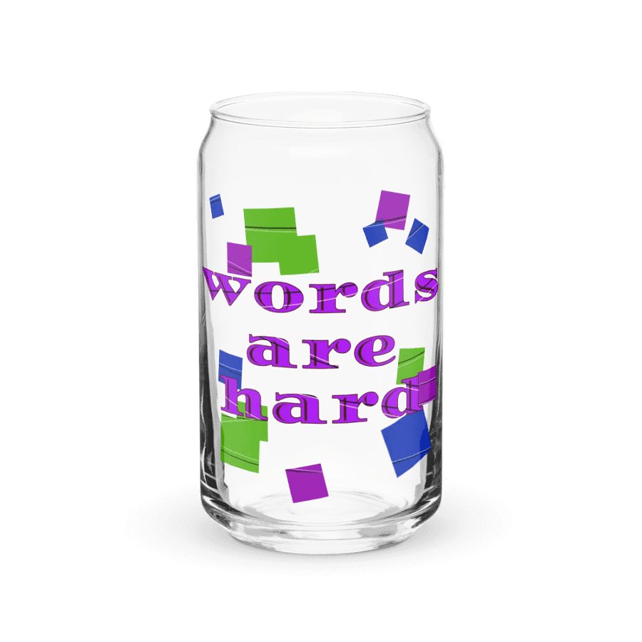 words are hard glass product image (2)