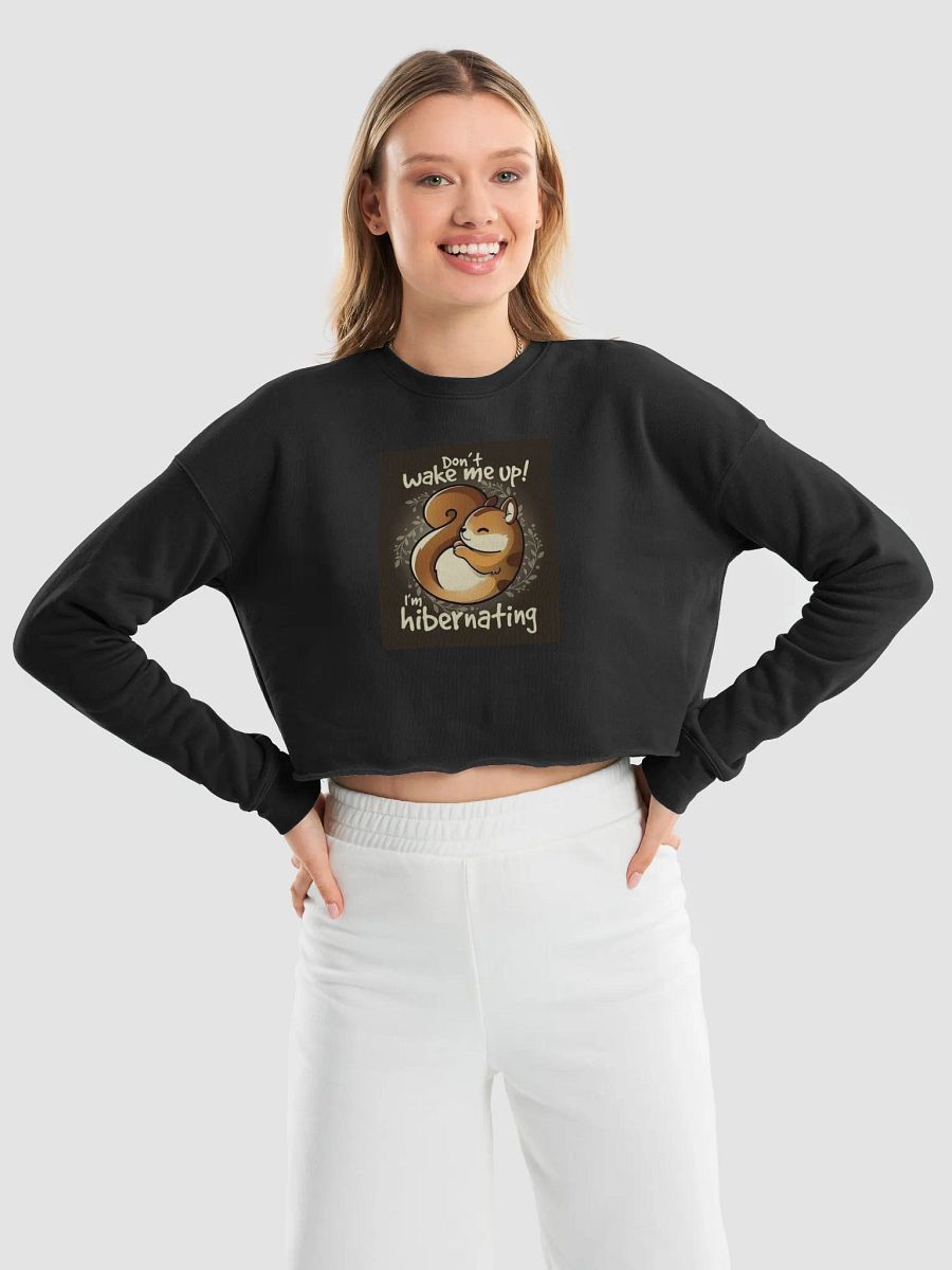 Sleepy Squirrel Hibernation Crop Sweatshirt product image (45)