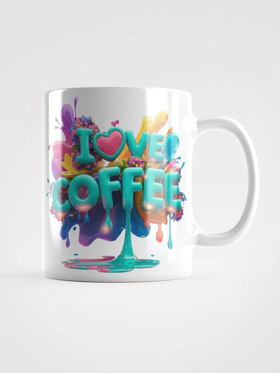 "I Love Coffee" Splash Glossy White Mug product image (1)