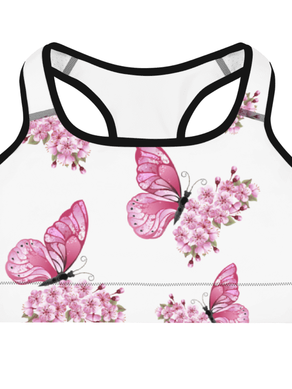 Cherry Blossom Butterfly Sports Bra product image (3)