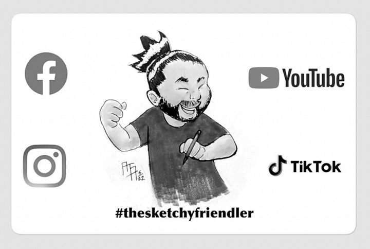 Custom BLACK & WHITE illustration order product image (1)