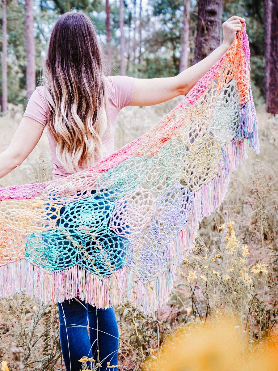 Stash Buster Motif Shawl Crochet Pattern product image (5)
