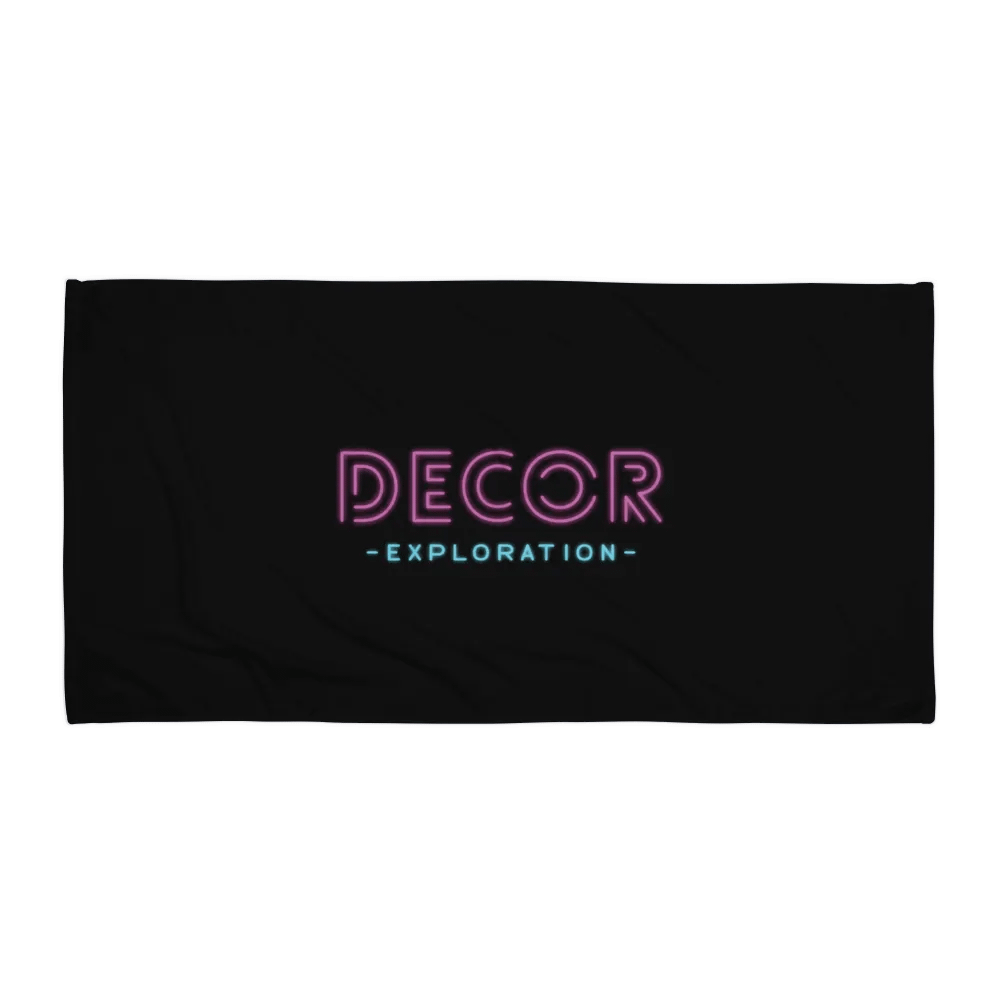 Decor Exploration Black Sublimated Towel product image (1)