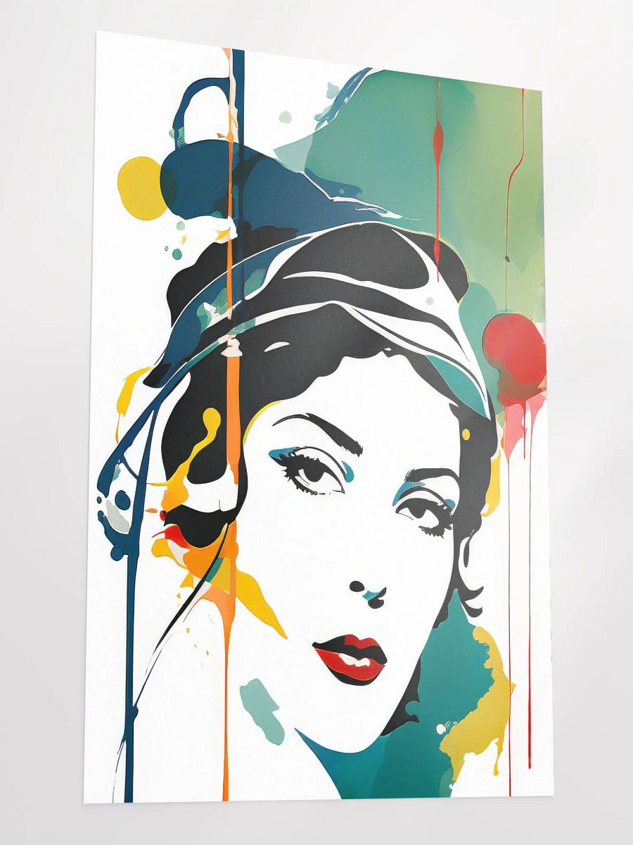 Abstract Flapper Girl - Vintage Style Poster - Large 24x36 Inches product image (3)