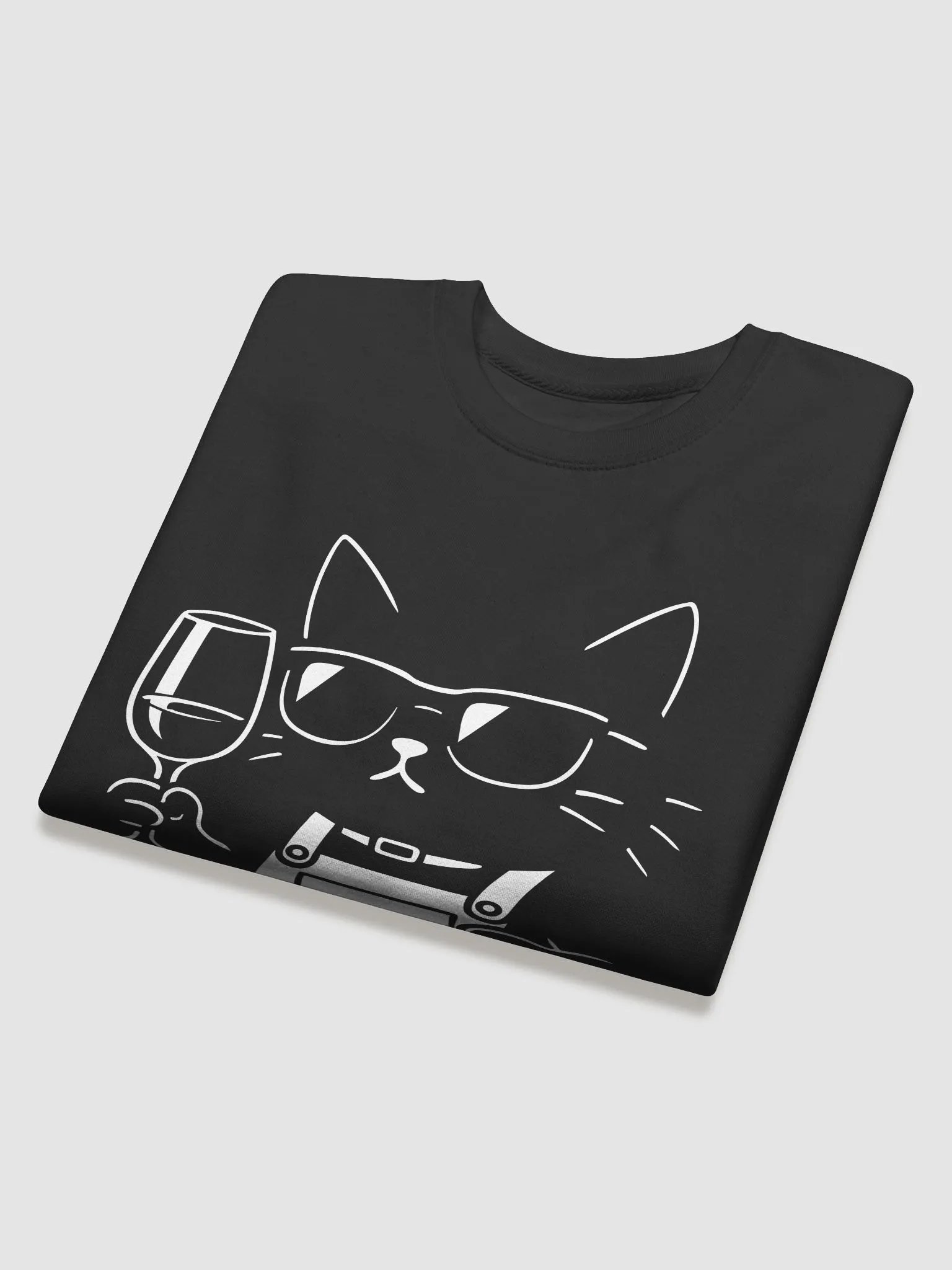 Cool Cat Wine Time Sweatshirt product image (2)
