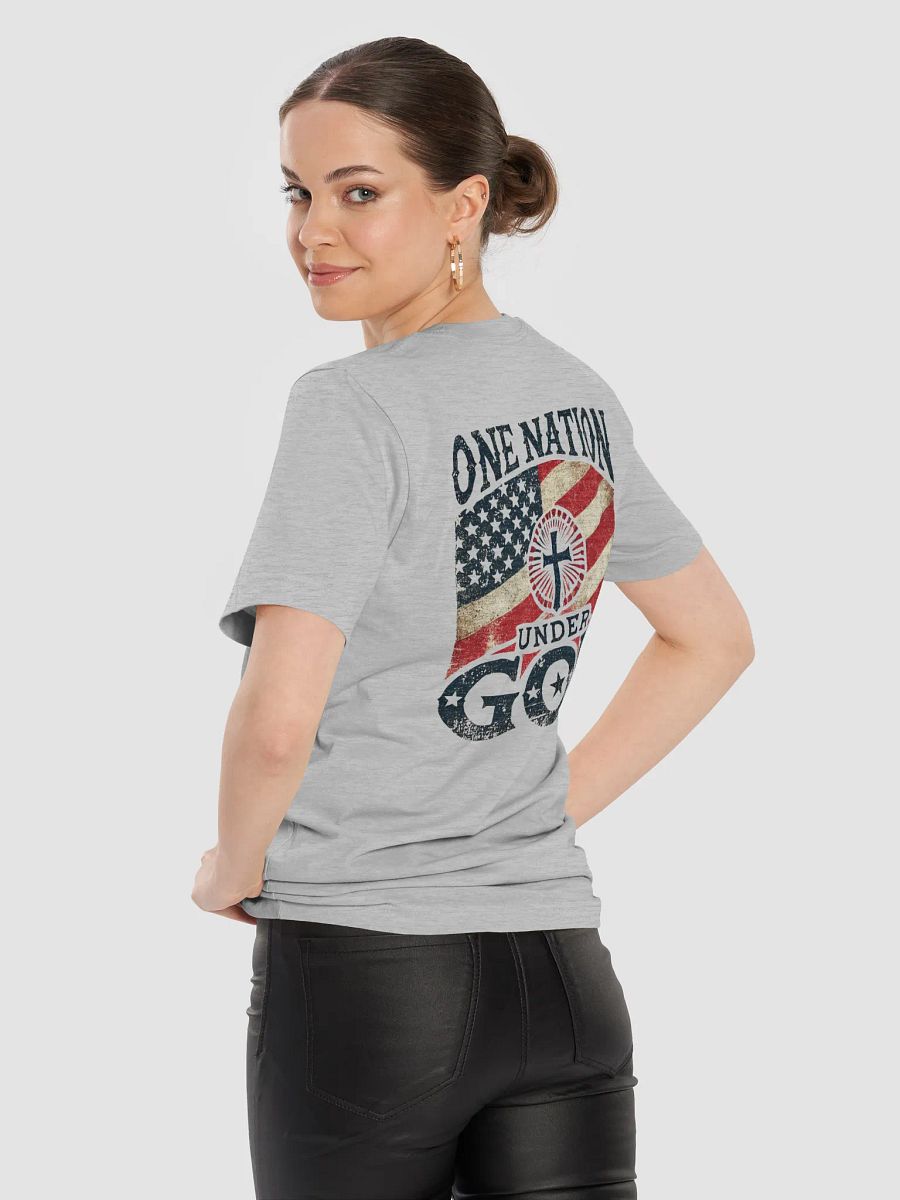 One Nation Under God Vintage American Flag Design - T-Shirt product image (34)