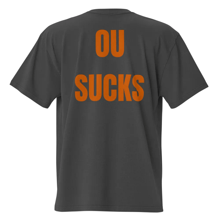OU SUCKS Red River Rivalry Bold Statement Oversized T-Shirt product image (2)