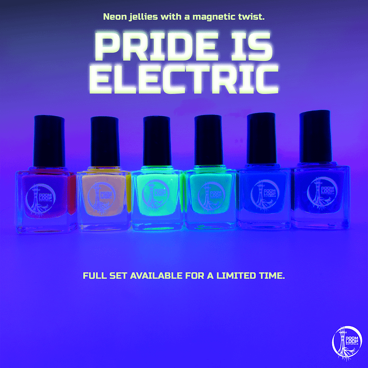 PRIDE IS ELECTRIC - Neon Jelly Magnetic Shimmer Rainbow Set product image (1)