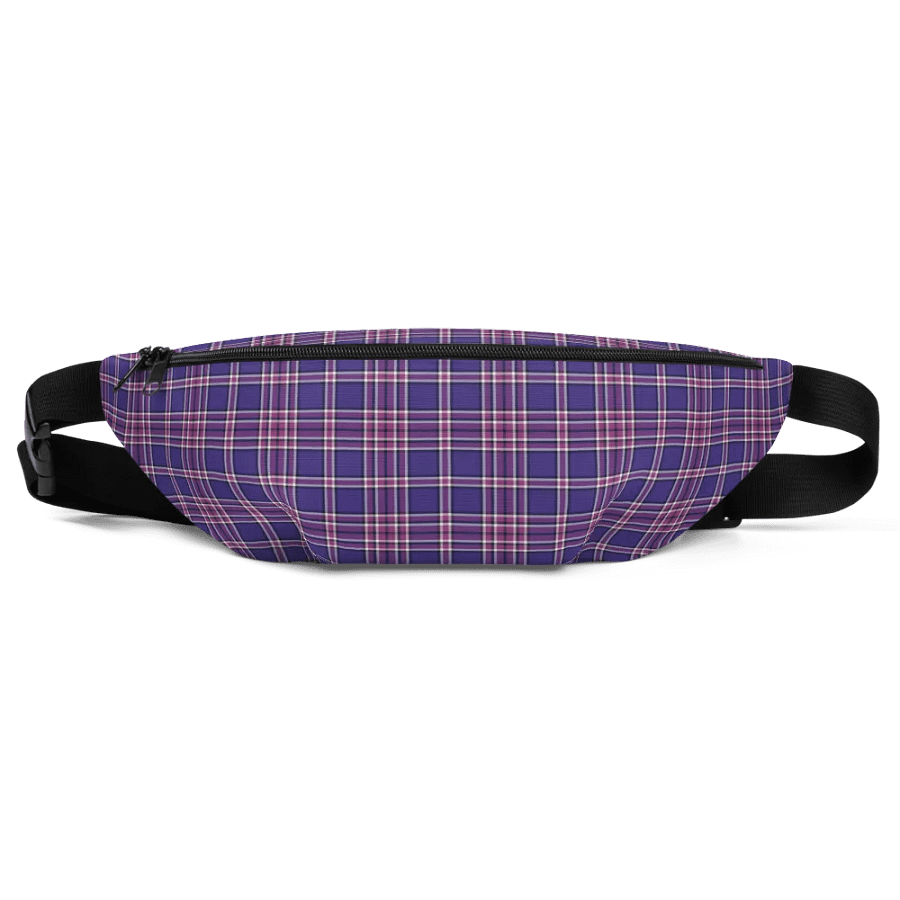 Purple Orchid and Violet Plaid Fanny Pack product image (2)